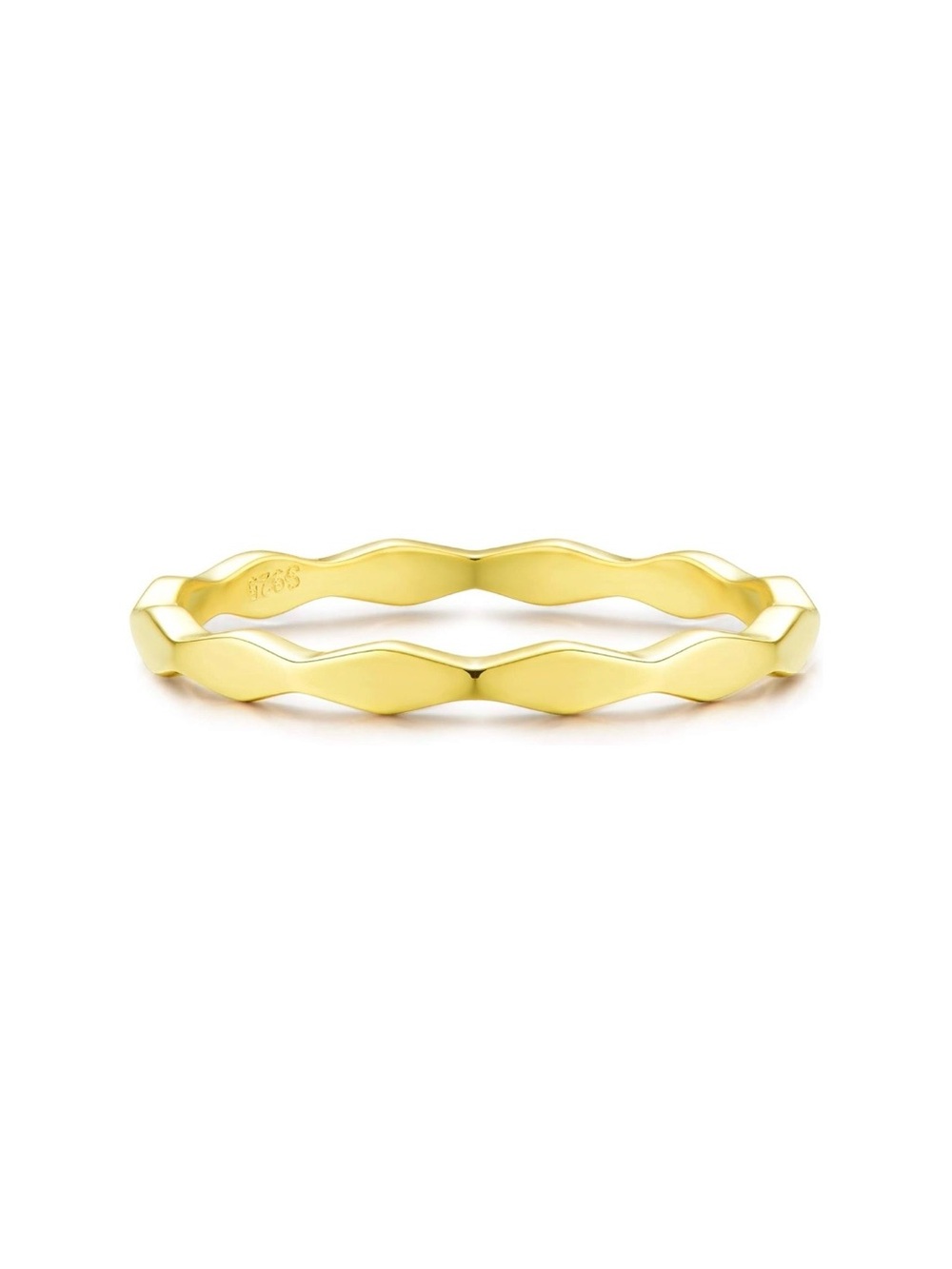 Gilded Grit Milgrain Gold Stacking Ring